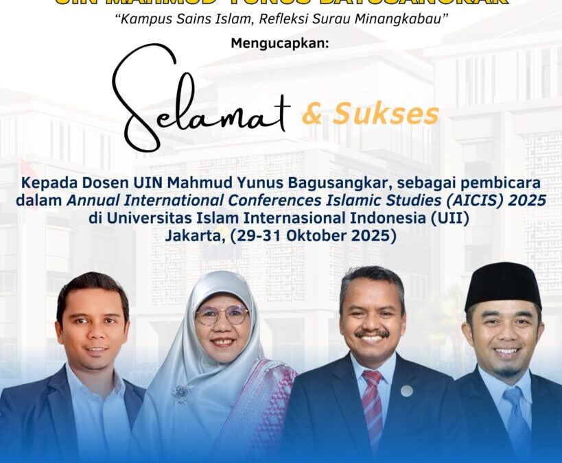 Empat Dosen UIN Mahmud Yunus Batusangkar Siap Presentasi di AICIS 2025 di UIII Jakarta